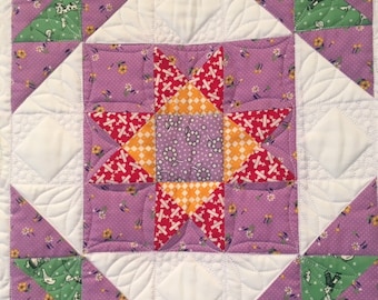 Garden Sunshine BOM  September's Block PDF Pattern from Quilt Doodle Designs