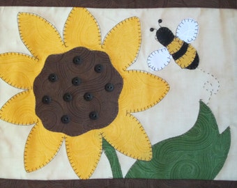 Summer Bloom Mug Rug PDF Pattern