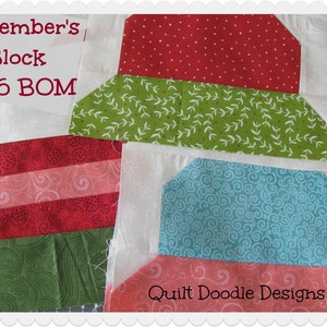 Tis The Season Quilt Doodle Designs September&#39;s Block 2016