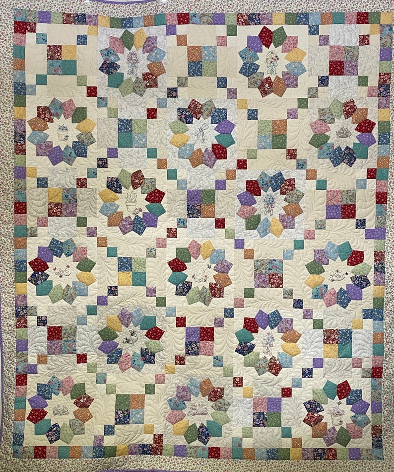 Garden Path PDF quilt pattern by Quilt Doodle Designs Etsy
