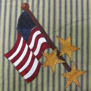 Flag That I Love Applique  PDF Pattern for Tea Towel