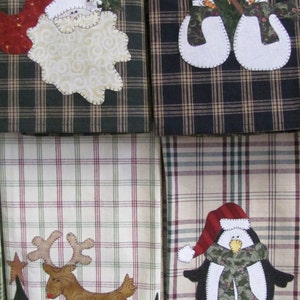 Holiday Tea Towels  Applique  PDF Pattern
