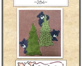Woodland Trio packaged pattern for fusible applique bear design by Quilt Doodle Designs