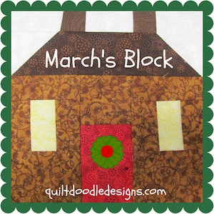 Tis The Season Quilt Doodle Designs March&#39;s Block 2016