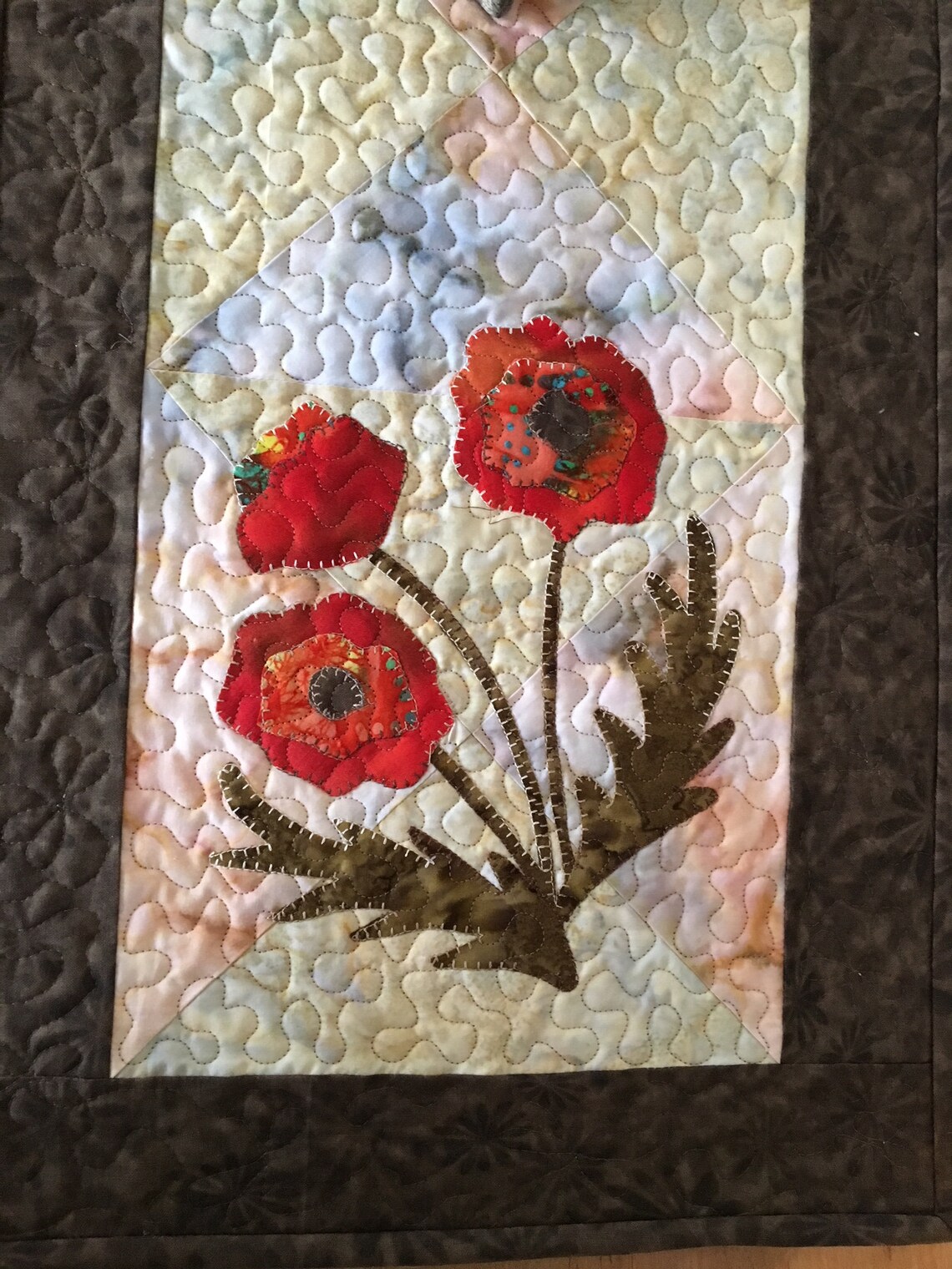 Pretty Poppies Table Runner PDF Pattern From Quilt Doodle - Etsy