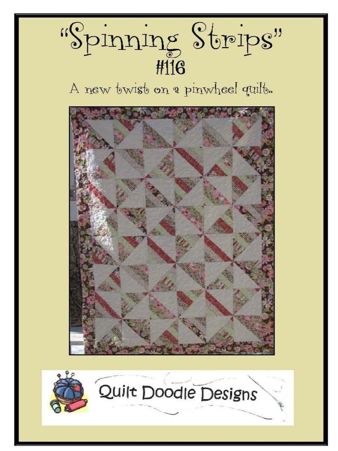 Spinning Strips Quilt Pattern From Quilt Doodle Designs Etsy