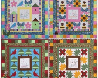 Season Sampler Seasonal Quilt Kit, make 4 quilts!