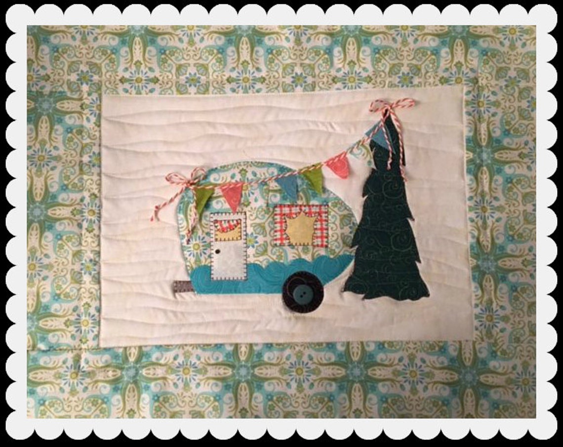 Camper Celebration PDF Mini Quilt Pattern From Quilt Doodle Etsy