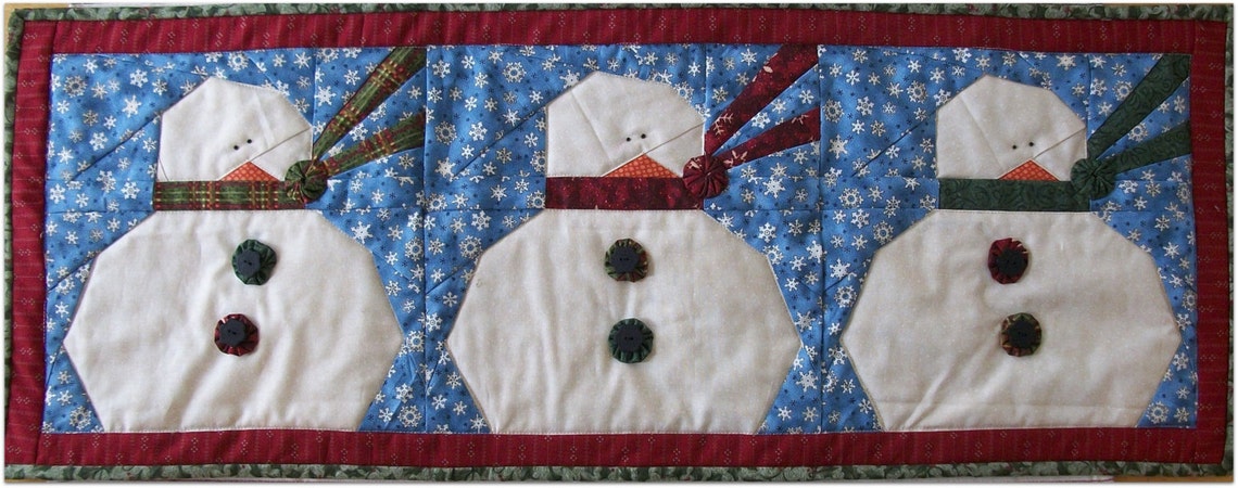 Bundle up Snowmen PDF Pattern From Quilt Doodle Designs - Etsy