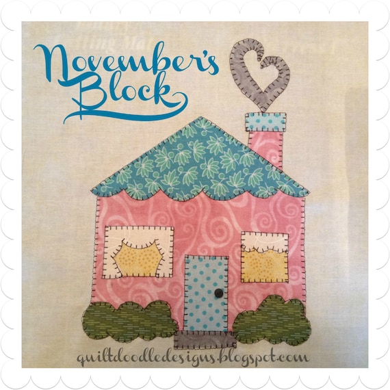My Favorite Things Quilt Doodle Designs November's Block Etsy