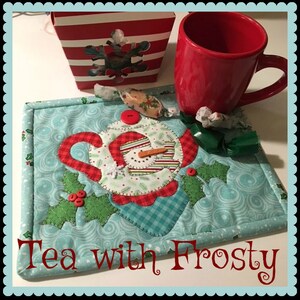 Tea With Frosty Mug Rug Pattern and Fabric Kit - Etsy