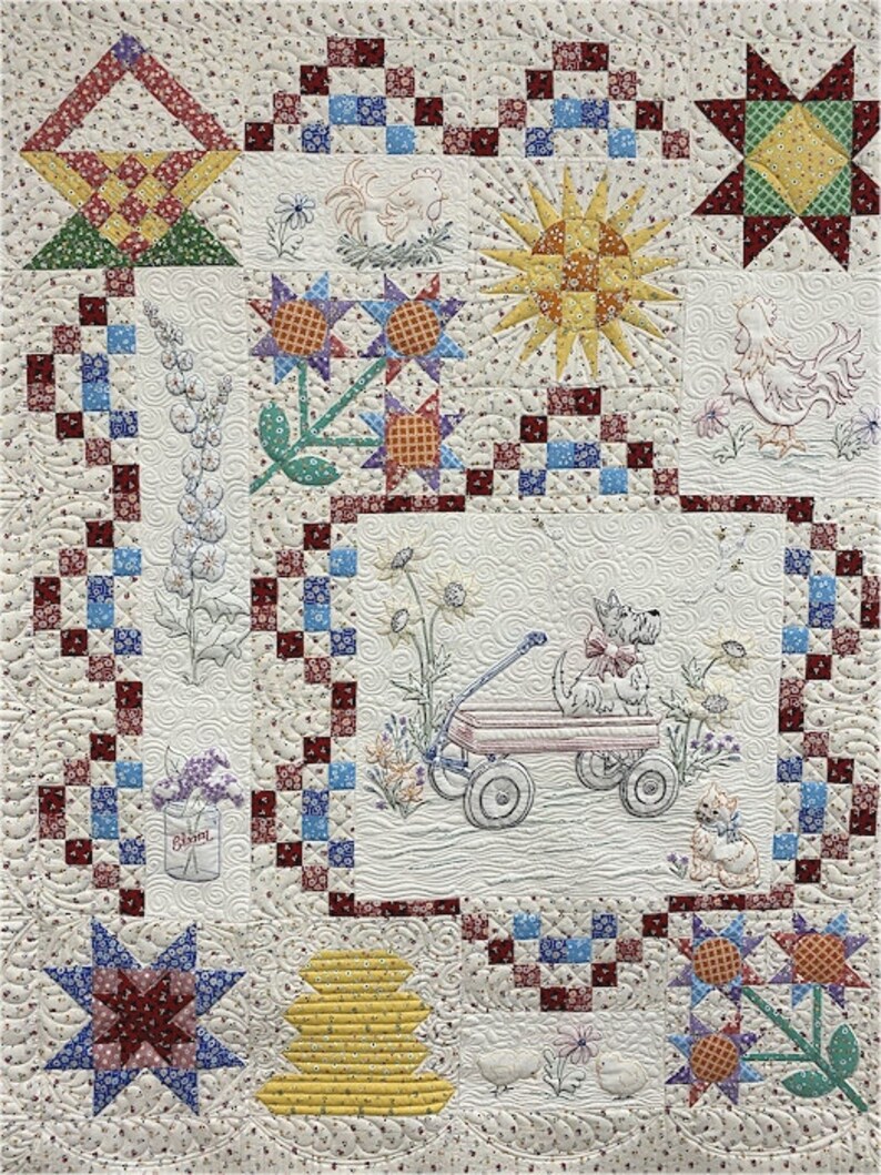 Aunt Grace Blue Ribbon Quilt Kit with Pattern | Etsy