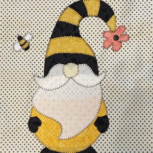 Bumble PDF pattern for fusible applique gnome design by Quilt Doodle Designs image 2