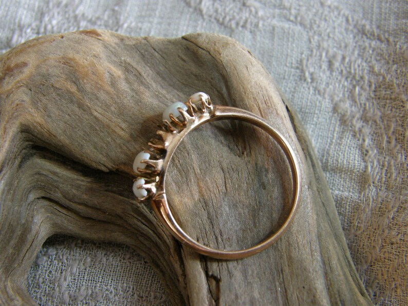 Antique Rose Gold and Opal Ring Size 7 1/4 Missing Center - Etsy