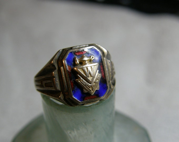 Vintage Herff Jones Woman's University Class Ring Class of 1935 10K