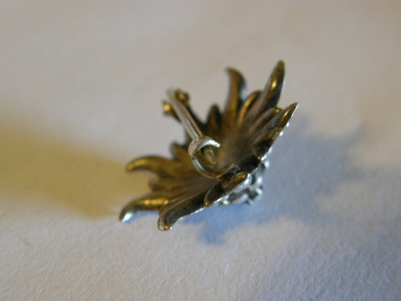 Vintage silver and seed pearl starburst brooch fr… - image 4