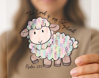 Pink Lamb Easter DTF Transfer: Spring Bunny, Festive Egg Hunt Design