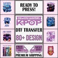 KPOP Demon Hunters DTF Transfer Anime K-Pop Demons Hunter Print Kawai Huntrix Girl Dinner Jinu Rumi Mira Zoey Ready to Press Saja Boys Derpy
