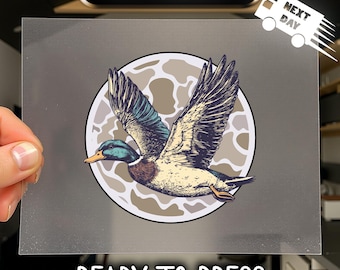 Mallard Duck DTF Transfer: Realistic Waterfowl Hunting Print