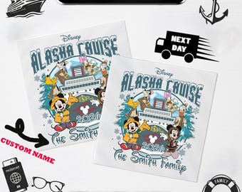 Disney Alaska Cruise 2026 DTF Transfer, Family Vacation Ready To Press