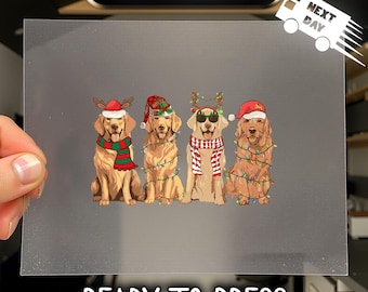 Christmas Dogs DTF Transfer: Festive Holiday Pet Design