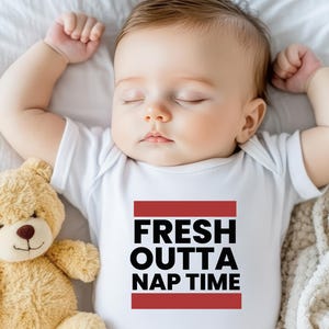 Fresh Outta Nap Time Infant Onesie, Cute Baby Bodysuit, Baby Shower Gift, Newborn Outfit, Funny Baby Clothes, Infant Clothing