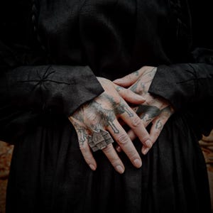 Gothic ring, Salem Witch house ring, witch silver ring