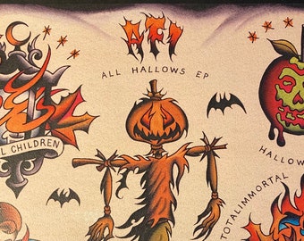 AFI Halloween Tattoo Flash