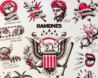 Ramones Tattoo Flash