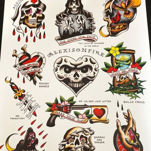 Alexisonfire Tattoo Flash Poster - Etsy UK