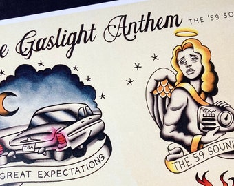 The Gaslight Anthem Tattoo Flash - The 59 Sound