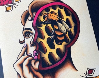 Flash del tatuaje de la abeja de la miel