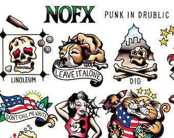 NOFX Punk in Drublic Tattoo Flash
