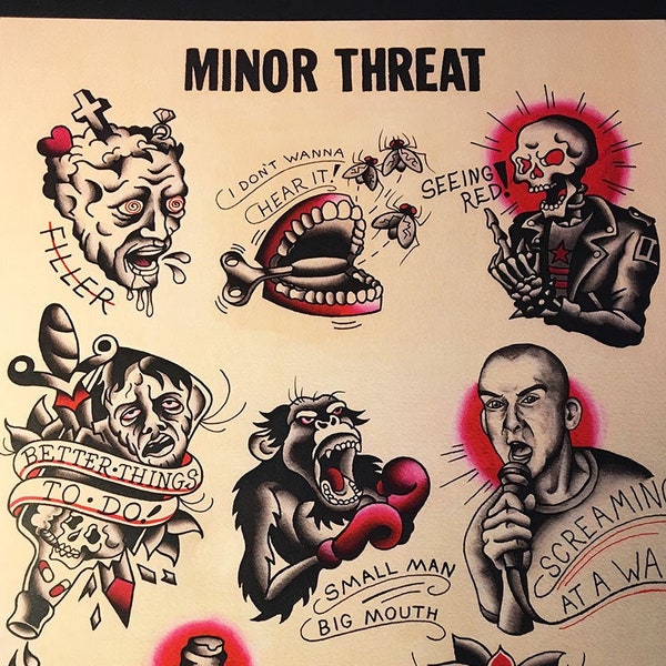 Minor Threat Tattoo Flash