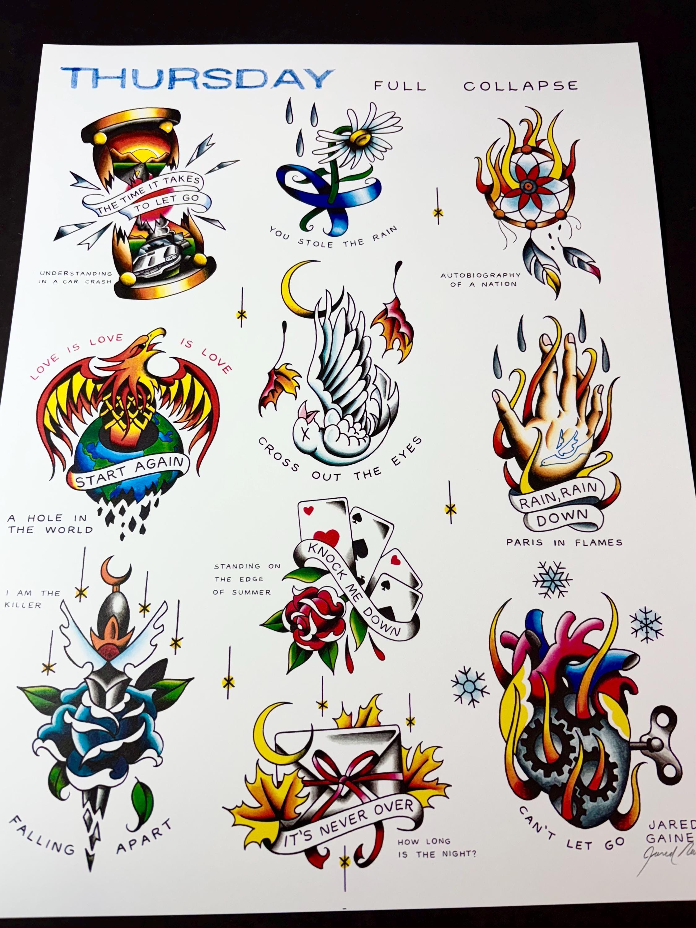 Thursday Tattoo Flash - Full Collapse - Etsy