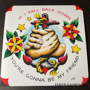 Rancid Tattoo Flash - Fall Back Down