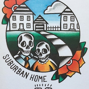 Descendents Tattoo Flash - Suburban Home