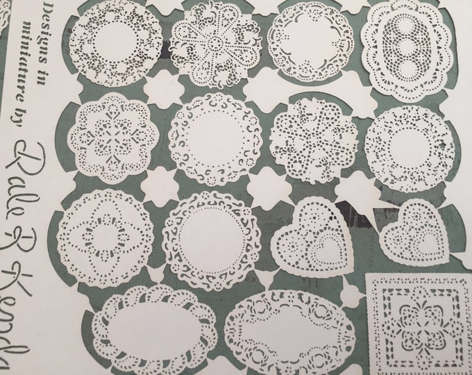 Miniature Doilies, Laser Cut Paper Doilies Set, #100, Various Styles & Sizes, Dollhouse Miniatures, 1:12 Scale, Dollhouse Accessories, Decor