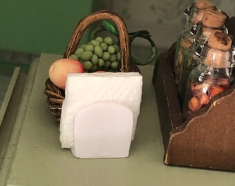 Miniature Napkin Holder With Napkins, Style #83, Dollhouse Miniatures, 1:12 Scale, Dollhouse Accessories, Dollhouse Decor, Topper, Crafts