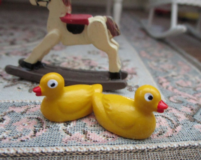 Mini Ducks, Yellow Ducks, 2 Piece Set, Miniature Ducks, Style #37