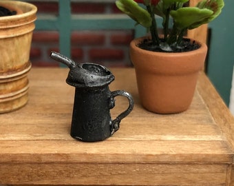 Dollhouse Sir Thomas Thumb Metal Linseed Oil Can Artisan Miniatures 1:12