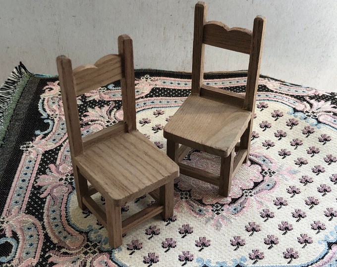 Unfinished Dollhouse Furniture Table And 2 Chairs Dolls Teddy