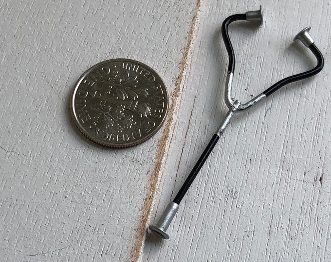 Miniature Stethoscope, Dollhouse Miniature, 1:12 Scale, Dollhouse Accessory, Decor