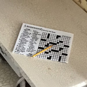 Miniature Crossword Puzzle and Pencil Newspaper and Pencil - Etsy