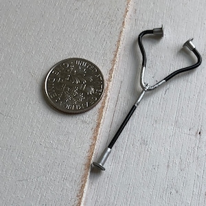 Miniature Stethoscope, Dollhouse Miniature, 1:12 Scale, Dollhouse Accessory, Decor