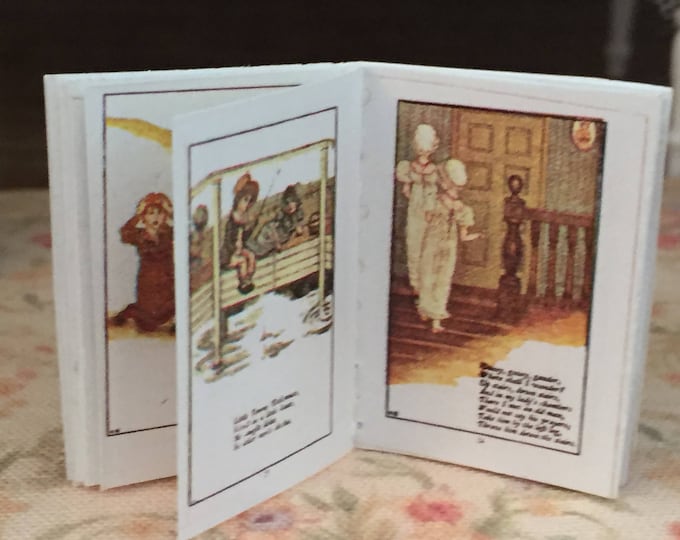 Miniature Nursery Rhymes Readable Book, Antique Repro. With Color Pages ...