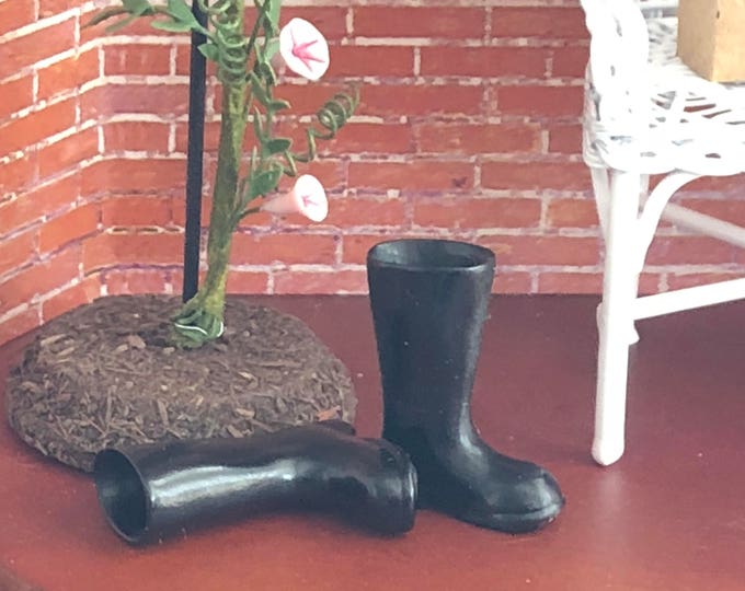 Miniature Black Boots Mini Rubber Boots Rain Boots Etsy