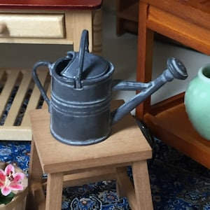 Miniature Watering Can, Aged Patina, Dollhouse Miniature, 1:12 Scale, Fairy Garden, Dollhouse Home & Garden, Mini Decor
