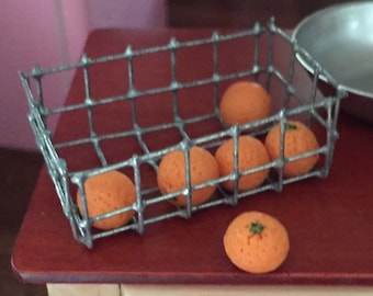 Miniature Oranges, Dollhouse 1:12 Scale Miniature, Dollhouse Food, Accessories, 6 Piece Set, Mini Food, Miniature Fruit