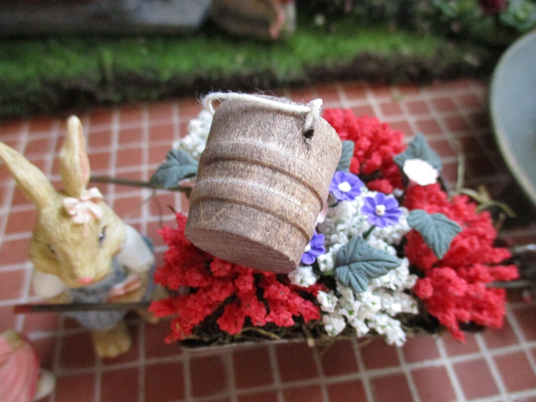 Miniature Wooden Bucket, Mini Wood Bucket With String Handle, Style 61